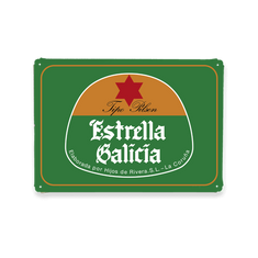 Chapa vintage verde Estrella Galicia Pilsen