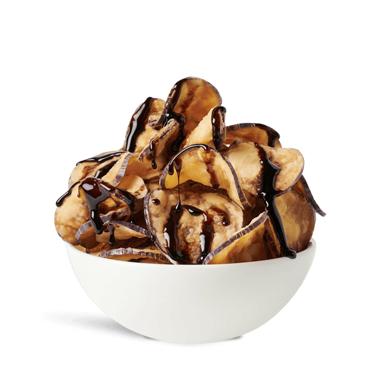 Chips de berenjena con miel de caña de De la Manuela, bolsa de 90 g