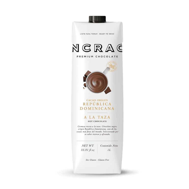 Chocolate a la taza origen República Dominicana de Pancracio, botella de 1 l