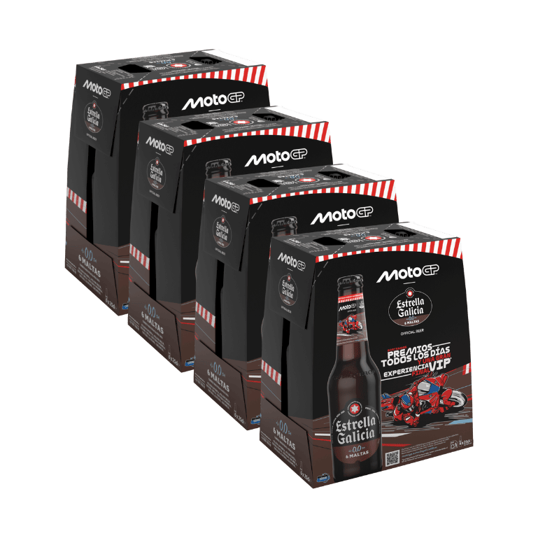 Estrella Galicia 0,0 6 Maltas, 24 botellas de 25 cl