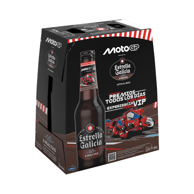 Estrella Galicia 0,0 6 Maltas, 24 botellas de 25 cl