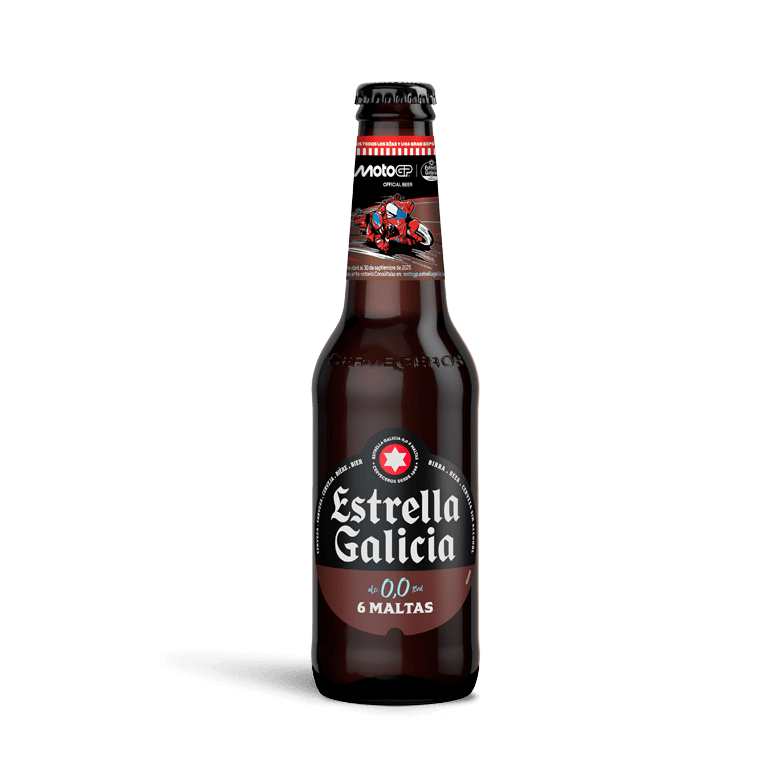 Estrella Galicia 0,0 6 Maltas, 24 botellas de 25 cl