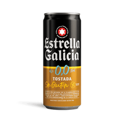 Estrella Galicia 0,0 Tostada Sin gluten, 24 latas de 33 cl