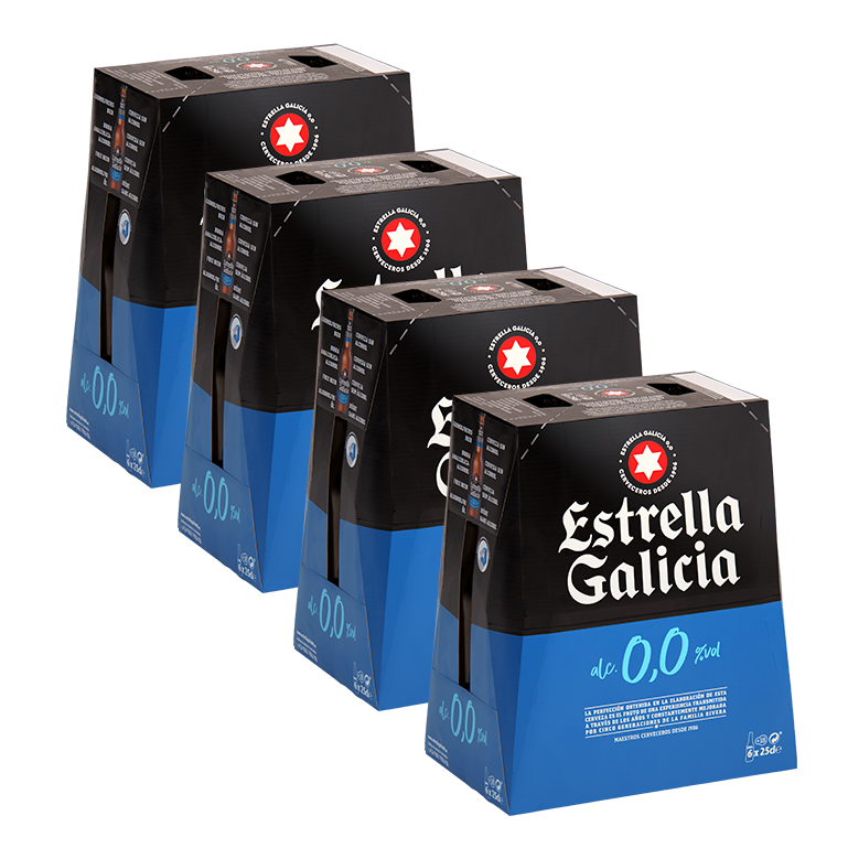 Estrella Galicia 0,0, 24 botellas de 25 cl