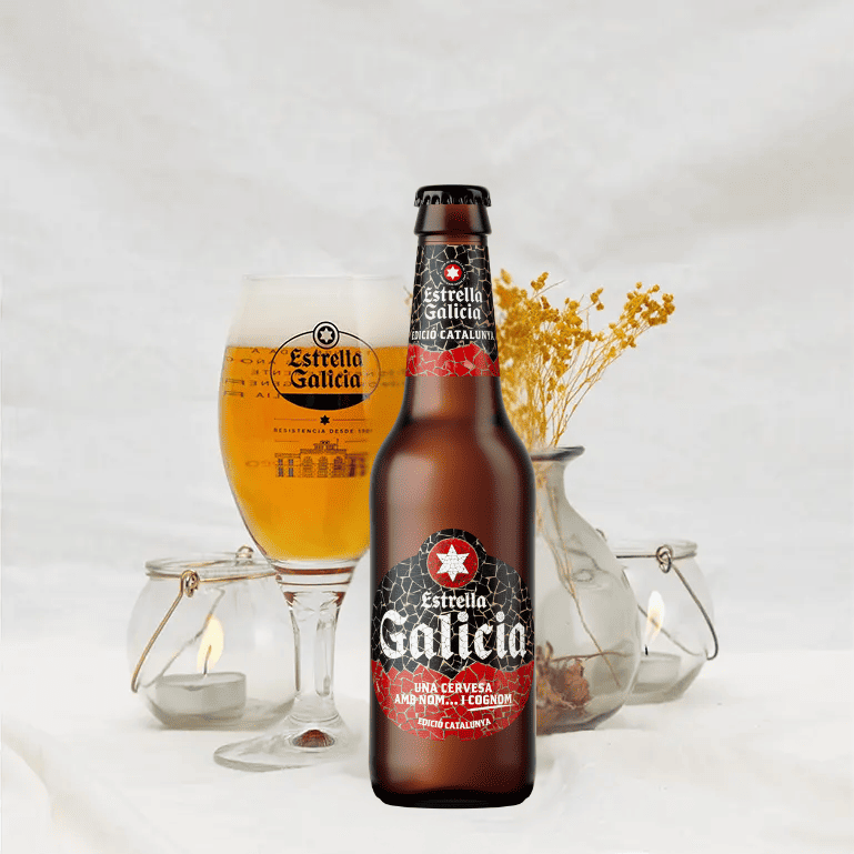Estrella Galicia edición Cataluña con copa Atlántica