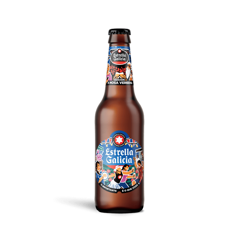 Estrella Galicia edición A Nosa Verbena con copa Atlántica
