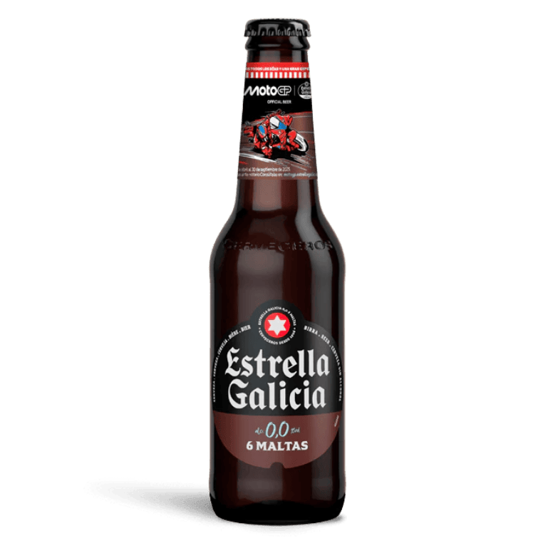 Estrella Galicia 0,0 6 Maltas, 24 botellas de 25 cl