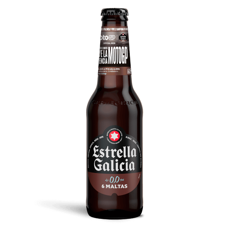 Estrella Galicia 0,0 6 Maltas, 24 botellas de 25 cl