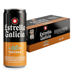 Estrella Galicia 0,0 Tostada, Frigopack de 10 latas de 33 cl