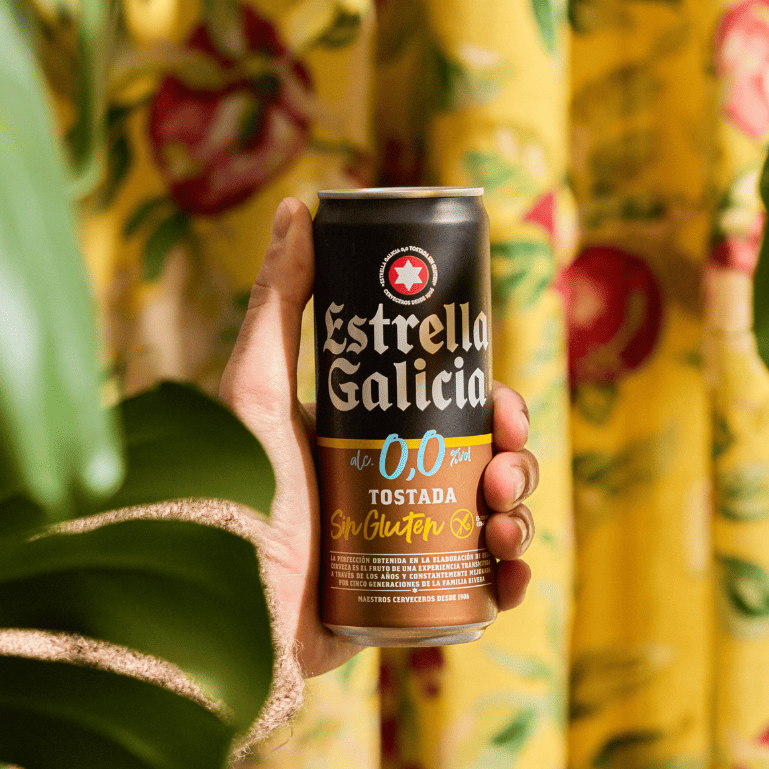 Estrella Galicia 0,0 Tostada Sin gluten, 24 latas de 33 cl