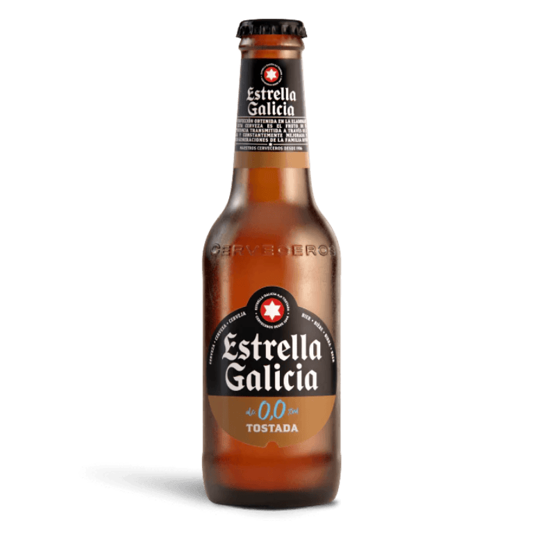 Estrella Galicia 0,0, Tostada, 24 botellas de 25 cl