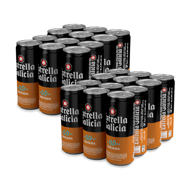 Estrella Galicia 0,0 tostada, 24 latas de 33 cl 2