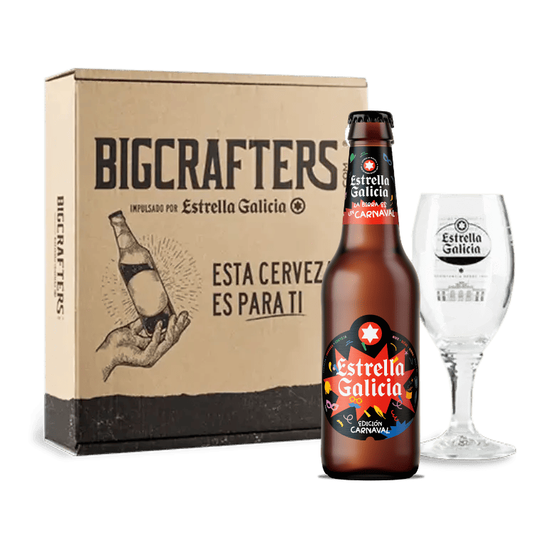 Estrella Galicia edición Carnaval con copa Atlántica