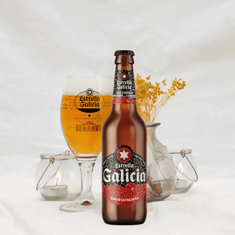 Estrella Galicia edición Cataluña con copa Atlántica