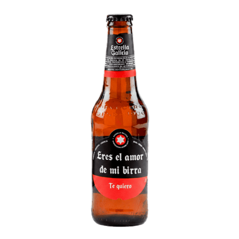 Estrella Galicia edición Eres el amor de mi birra con copa Atlántica
