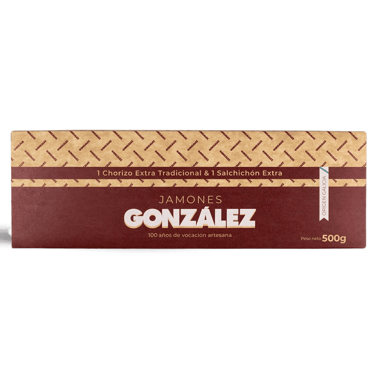Estuche Selección chorizo y salchichón de Jamones González, 500 g