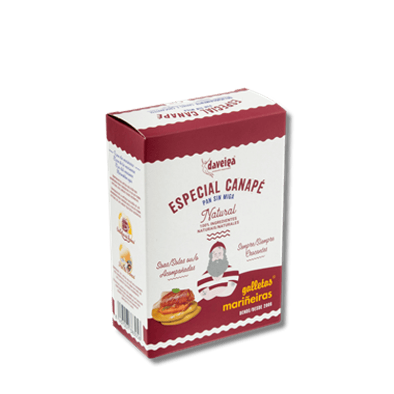 Galletas mariñeiras especial canapés con mantequilla de Daveiga, 100 g