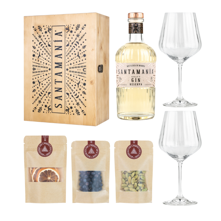 Ginebra Santamanía Reserva caja regalo gin tonic de Destilería de Madrid