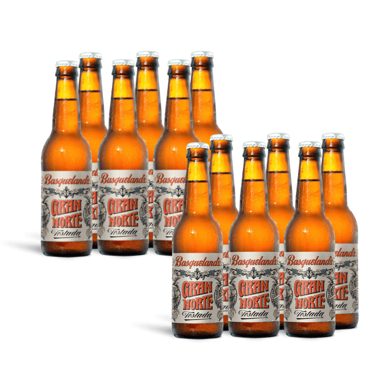Basqueland Gran Norte Tostada, 12 botellas de 33 cl