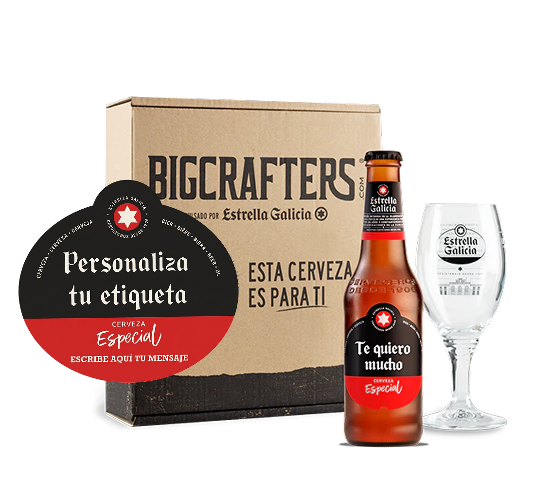 PERSONALIZA TU ESTRELLA GALICIA CON ESTUCHE Y COPA