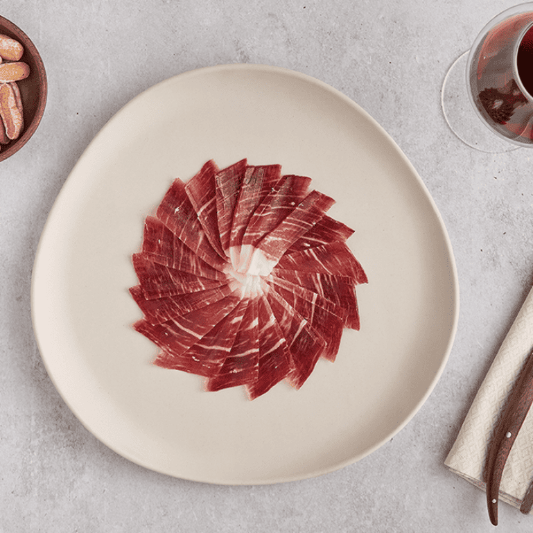 Jamón de Bellota Ibérico 75% raza Ibérica cortado a mano de Castro y González, 5 sobres de 100 g