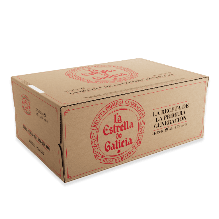 La Estrella de Galicia formato original, 24 botellas de 33 cl
