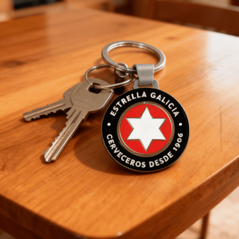 Llavero giratorio de Estrella Galicia
