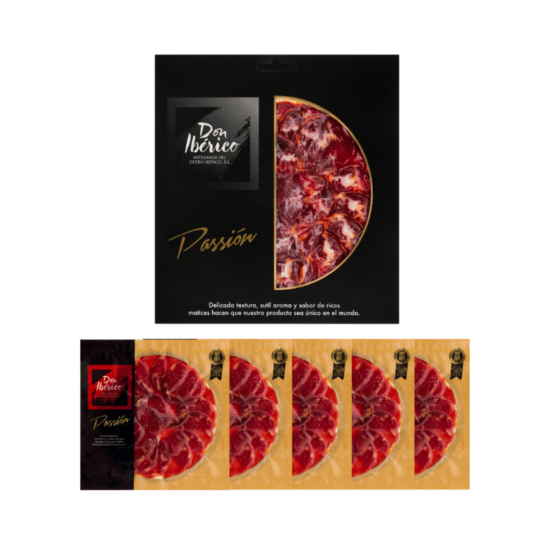 Lomo de Bellota 100% Ibérico loncheado a cuchillo de Don Ibérico, 5 sobres de 80 g