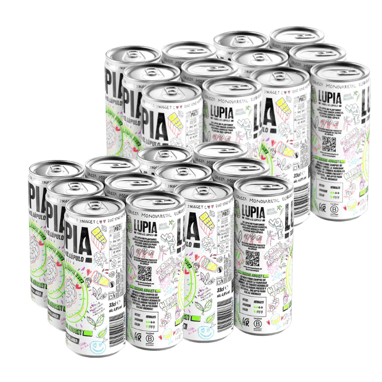 pack de Lupia Herbal Nugget de 24 latas de 33 cl