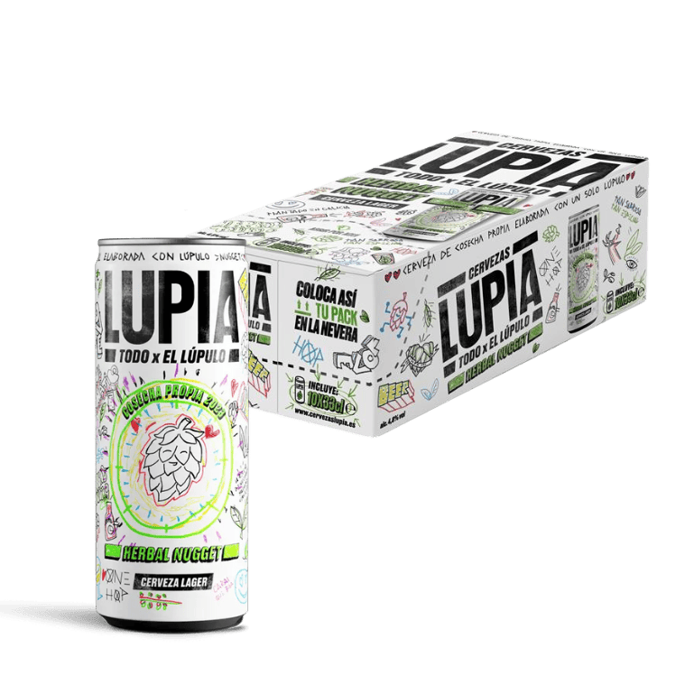 Lupia Herbal Nugget, Frigopack de 10 latas de 33 cl
