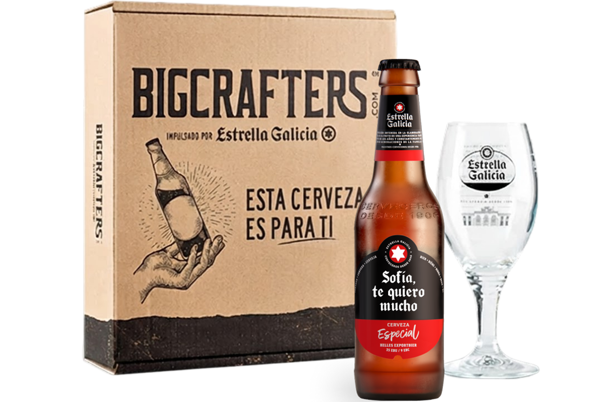 ETIQUETA PERSONALIZADA CON ESTUCHE Y COPA