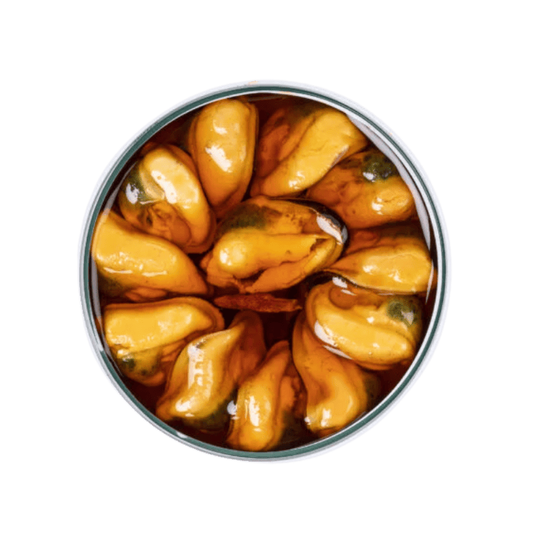 Mejillones en escabeche picante de conservas La Curiosa, lata de 115 g