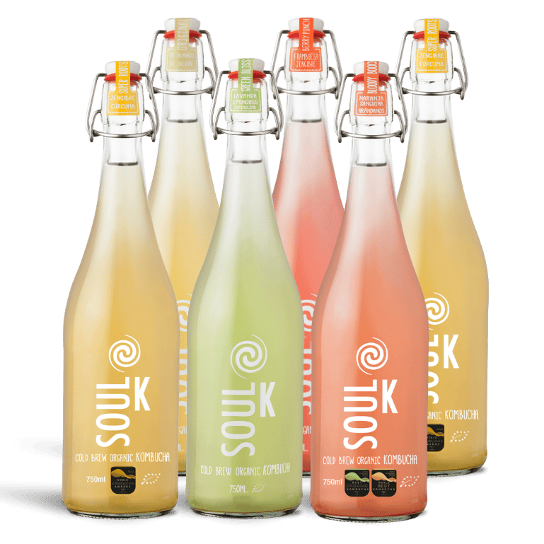 Soul K Mix sabores de Kombucha, 6 botellas de 75 cl
