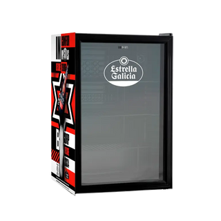 NEVERA ESTRELLA GALICIA CON PUERTA DE CRISTAL