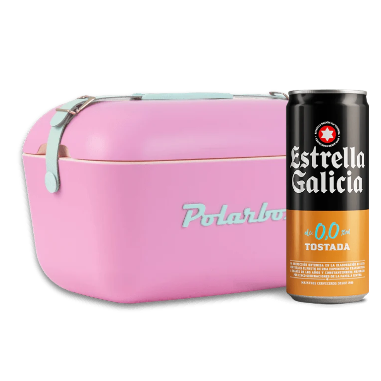 Nevera Polarbox + 24 Latas Estrella Galicia 0,0 Tostada