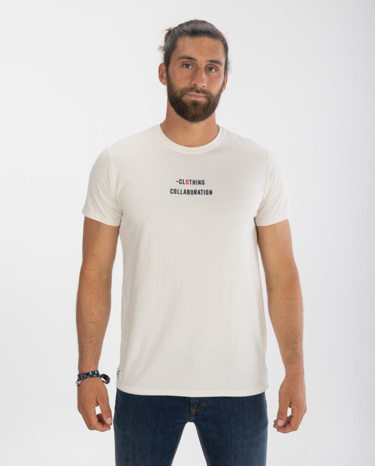 Camiseta elPulpo & Estrella Galicia Urban Flip Blanca