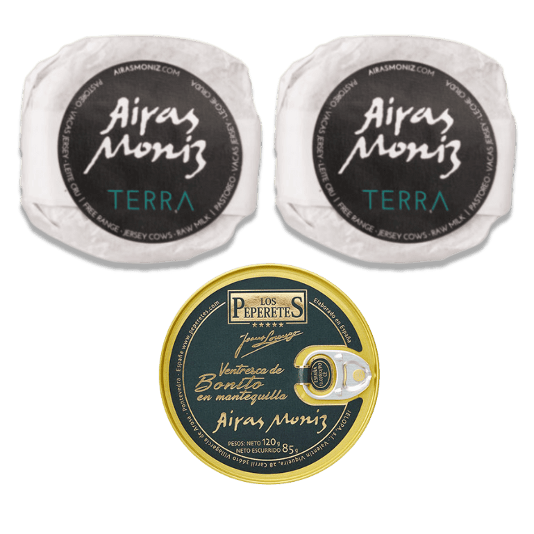 Pack 2 quesos Terra y ventresca de bonito en mantequilla de Airas Moniz