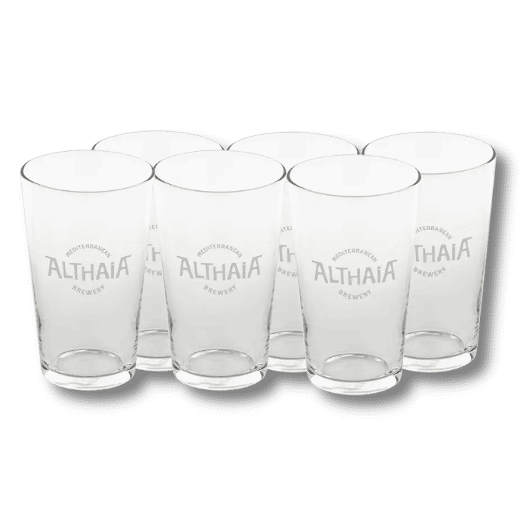 Pack 6 vasos de cervezas Althaia, 28 cl