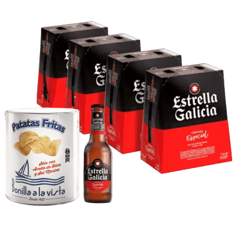 Pack Beer&Chips Estrella Galicia Especial 24 botellas de 25 cl