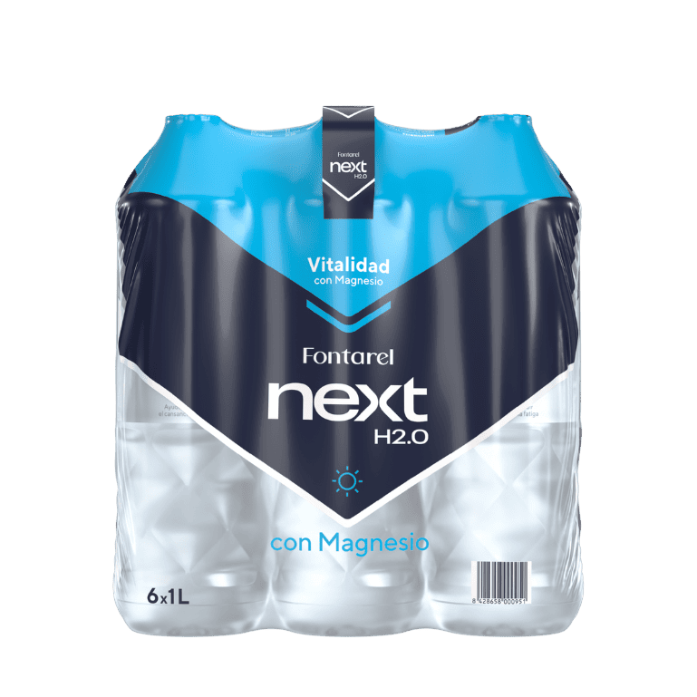Fontarel Next H2.0Ayuda a tu Vitalidad con Magnesio, 6 botellas de 1 l