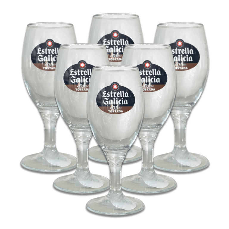 Pack de 6 copas de Estrella Galicia 0,0 Tostada