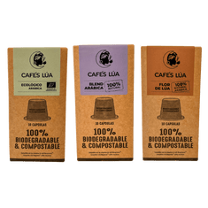 Pack de mix cápsulas de Cafés Lúa, 3 cajas de 10 unidades