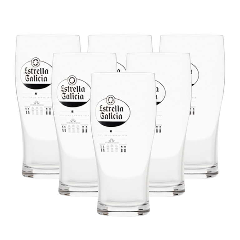 Pack 6 vasos de Estrella Galicia Especial, 20 cl