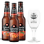 Pack de 3 botellas de 33 cl de Estrella Galicia Edición Valencia con una copa Atlántica, un homenaje al fuego, la tradición y el espíritu mediterráneo.