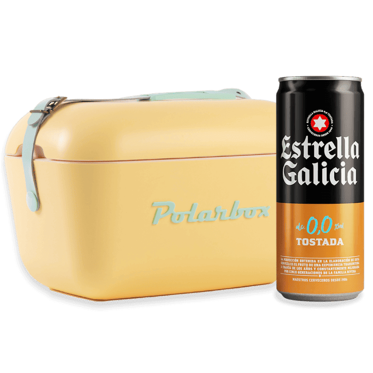 Pack Polarbox amarilla con Frigopack 1906, estilo retro sofisticado por fuera y el cuerpo de una cerveza de culto por dentro.