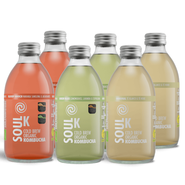 Soul K Mix Tricolor Kombucha, 6 botellas de 25 cl