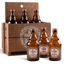 Pack caja madera rústica y la Estrella de Galicia, 6 botellas formato original