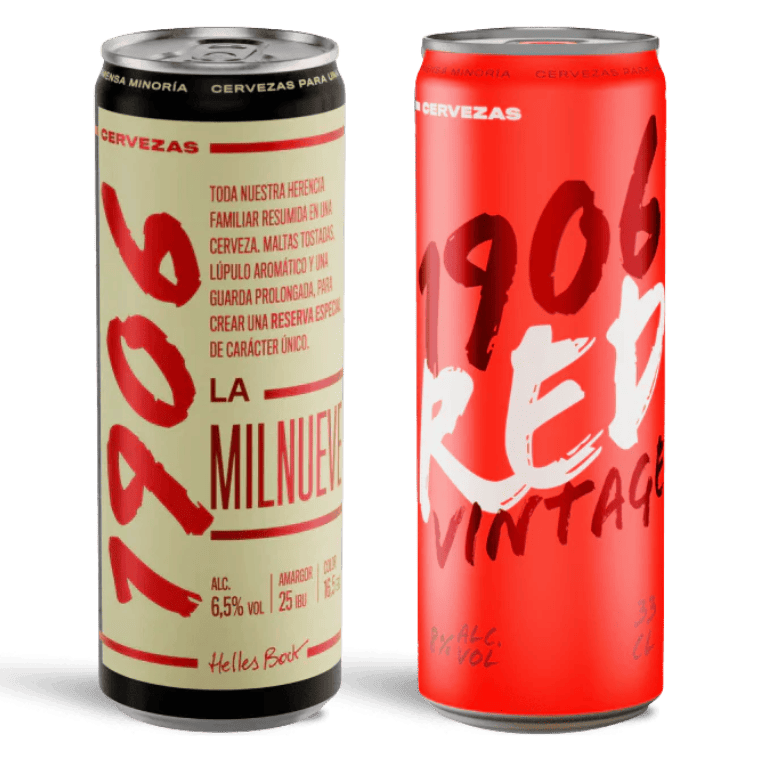 Pack de latas combinado: Cervezas 1906 Reserva Especial y Red Vintage