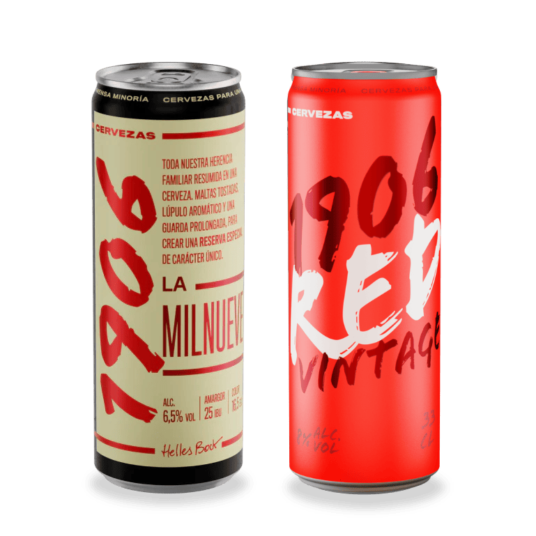 Pack de latas combinado: Cervezas 1906 Reserva Especial y Red Vintage