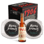 Un pack maridaje con caja de 12 botellas 1906 La Milnueve y dos piezas de queso Terra Airas Moniz 250 g, productos gallegos de alta calidad.